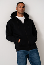Cargar imagen en el visor de la galería, Relaxed Zip Hoodie - Black