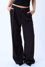 Load image into Gallery viewer, Paloma Pinstripe Pants - Dark Brown