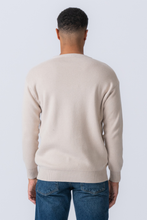 Load image into Gallery viewer, Crewneck Knit Sweater - Light Beige
