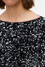 Load image into Gallery viewer, Bella Short Dress - Black Silver