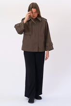 Load image into Gallery viewer, Elara Short Trenchcoat - Brown