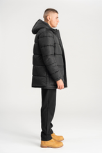 Cargar imagen en el visor de la galería, Long Puffer Jacket - Black