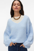 Carica l'immagine nel visualizzatore di Gallery, Maybe 2way V-Neck Pullover - Cashmere Blue
