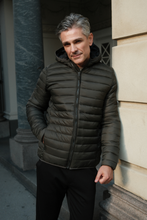Load image into Gallery viewer, Hooded Light Puffer Jacket - Olive