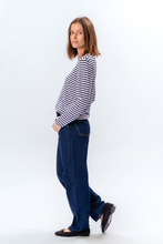 Load image into Gallery viewer, Stripped Long Sleeve Slim Fit - Blue