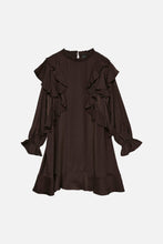 Load image into Gallery viewer, Lizzi Short Flounce Dress - Chocolate Torte