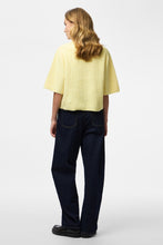 Load image into Gallery viewer, Silly O-Neck Knit Cardigan - Pale Banana Melange