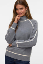 Load image into Gallery viewer, Gold Highneck Pullover - Medium Grey W. Birch