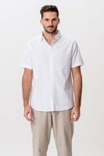 Charger l'image dans la galerie, Short Sleeve Linen Shirt - White