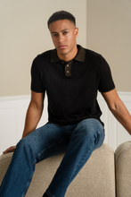 Load image into Gallery viewer, Knitted Polo - Brown