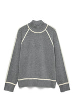 Load image into Gallery viewer, Gold Highneck Pullover - Medium Grey W. Birch