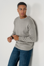 Load image into Gallery viewer, Crewneck Knit Sweater - Light Grey