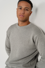 Load image into Gallery viewer, Crewneck Knit Sweater - Light Grey