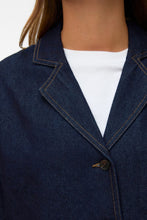 Carregar imagem no visualizador da galeria, Kanika Denim Blazer Shirt - Dark Blue Denim