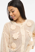 Load image into Gallery viewer, Enny Flower Knit Cardigan - Birch
