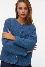 Cargar imagen en el visor de la galería, Era Quilted Jacket - Medium Blue Denim