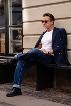 Load image into Gallery viewer, Premium Double-breasted Blazer - Navy
