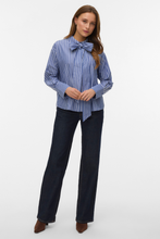Load image into Gallery viewer, Islunn Bow Shirt - Dark Denim Snow White