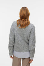 Cargar imagen en el visor de la galería, Novah O-Neck Button Cardi - Medium Grey Melange