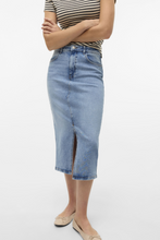 Load image into Gallery viewer, Natalie Midi Skirt - Light Blue Denim