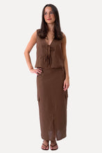 Charger l'image dans la galerie, Linen Skirt - Brown
