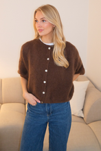 Load image into Gallery viewer, Mary Short Sleeved Knit - Brown