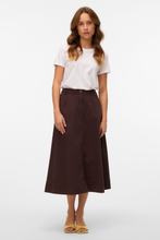 Load image into Gallery viewer, Filia Colored Denim Skirt - Chocolate Torte