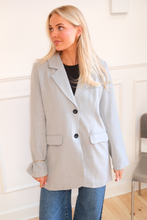 Load image into Gallery viewer, Claire Oversized Blazer - Light Grey