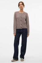 Afbeelding in Gallery-weergave laden, Novah O-Neck Button Cardi - Brown Lentil Melange