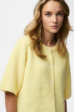 Load image into Gallery viewer, Silly O-Neck Knit Cardigan - Pale Banana Melange