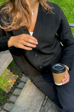 Load image into Gallery viewer, Knitted Cardigan - Black