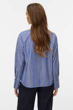 Load image into Gallery viewer, Islunn Bow Shirt - Dark Denim Snow White