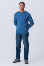 Carica l'immagine nel visualizzatore di Gallery, Crewneck Knit Sweater - Blue