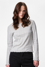 Charger l'image dans la galerie, Marie O-Neck Top - Light Grey Melange