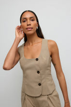 Cargar imagen en el visor de la galería, Ayah U-Neck Waistcoat - Dune Melange