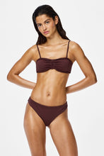 Load image into Gallery viewer, Kaya Seersucker Bikini Top - Deep Mahogany