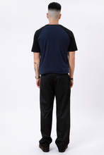 Load image into Gallery viewer, Basic raglan T-shirt - Black-Navy