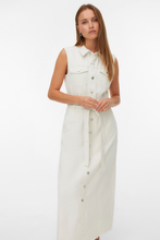 Load image into Gallery viewer, Molly Ank Denim Dress - Ecru