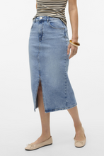 Load image into Gallery viewer, Natalie Midi Skirt - Light Blue Denim