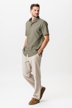 Charger l'image dans la galerie, Short Sleeve Linen Shirt - Army