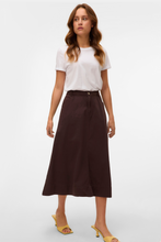 Load image into Gallery viewer, Filia Colored Denim Skirt - Chocolate Torte