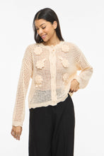 Load image into Gallery viewer, Enny Flower Knit Cardigan - Birch