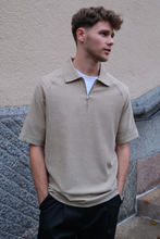 Load image into Gallery viewer, Enzo Short Sleeve Half Zip - Khaki