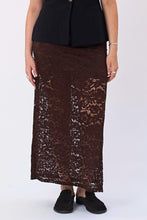Load image into Gallery viewer, Amara Lace Maxi Skirt - Coffee