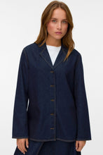 Carregar imagem no visualizador da galeria, Kanika Denim Blazer Shirt - Dark Blue Denim