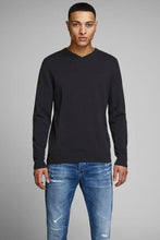 Load image into Gallery viewer, Basic knit v-neck - Black
