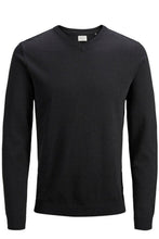 Load image into Gallery viewer, Basic knit v-neck - Black