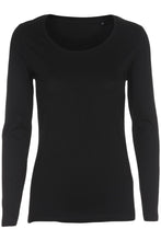 Carica l'immagine nel visualizzatore di Gallery, T-shirt di base a maniche lunghe-nero