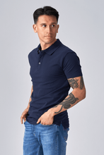 Load image into Gallery viewer, Muscle Polo Shirt - Navy