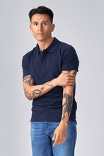 Load image into Gallery viewer, Muscle Polo Shirt - Navy